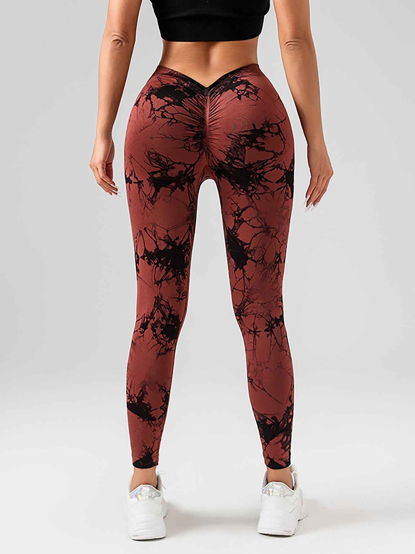 Tie Dye Slimming Yoga Leggings, Butt Lifting High Stretch Casual Fitness Yoga Pants, Women's Activewear