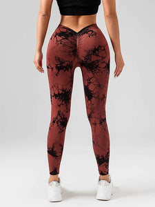 Tie Dye Slimming Yoga Leggings, Butt Lifting High Stretch Casual Fitness Yoga Pants, Women's Activewear