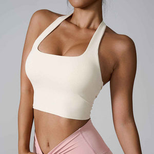 Halter Sports Push Up Bras Running Fitness