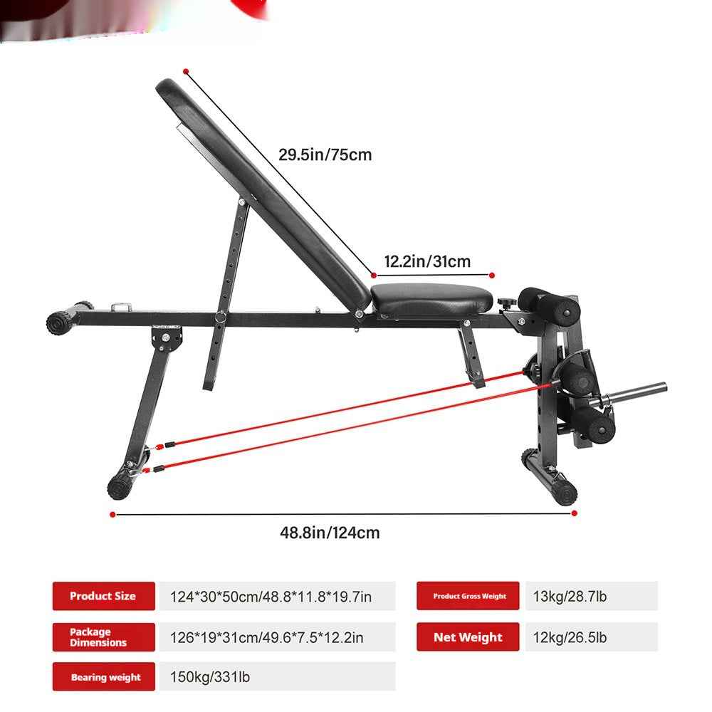 Dumbbell Bench Foldable Adjustable Indoor Fitness Chair